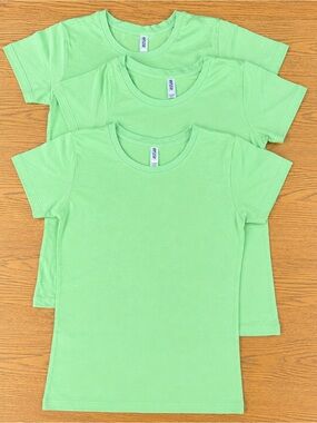 Women’s baby Short Sleeve Tee - line Green